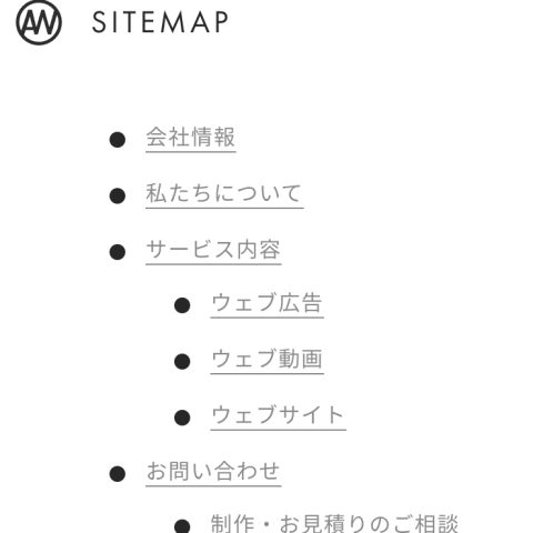 html sitemapのイメージ